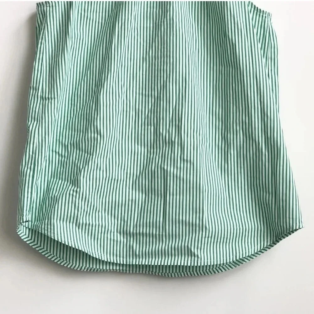 New J x J.Crew Printed Tie-Neck Poplin Top cotton Stripe ivory Kelly blouse bow